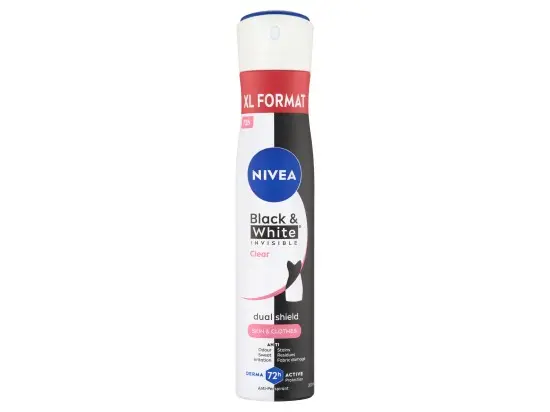 Nivea Black & White Invisible Clear sprej antiperspirant 200 ml