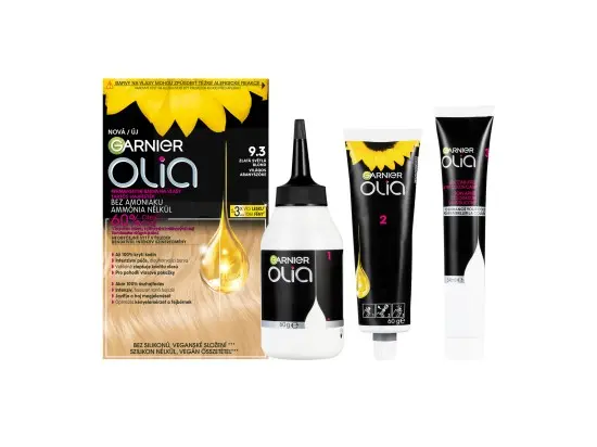 Garnier Olia permanentní barva na vlasy 9.3 Zlatá světlá blond, 60+60+54 ml