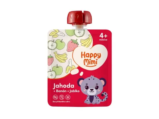 Happy Mimi ovocný příkrm jahoda 90 g