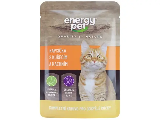Energy Pet kapsička pro kočky kachna a kuře 90 g
