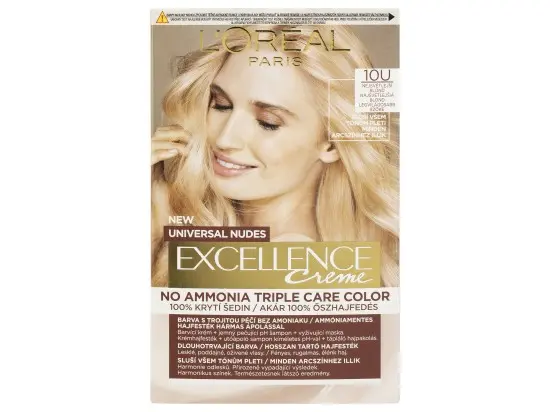Permanentní barva Loréal Excellence Universal Nudes 10U nejsvětlejší blond - L’Oréal Paris + dárek zdarma