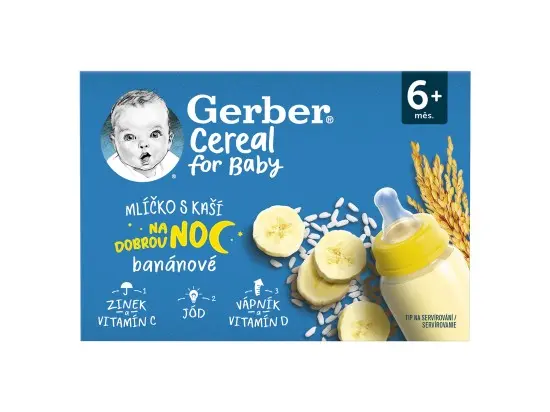 Gerber Mlíčko s kaší s banánovým pyré 400 ml