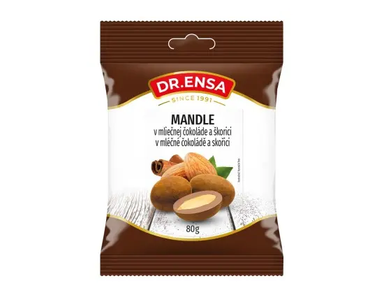 Dr. Ensa mandle v mléčné čokoládě se skořicí 80 g