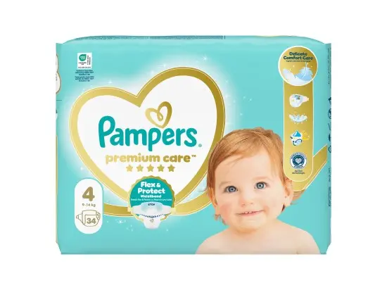 Pampers Pleny Premium Care, 9–14 kg, vel. 4 34 ks 34 ks