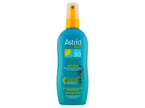 Astrid Sun Wet Skin transparentní sprej na opalování OF 30 150 ml