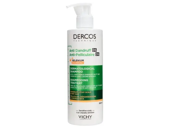 Vichy Dercos Anti-Dandruff Dry Hair šampon proti lupům na suché vlasy 390 ml