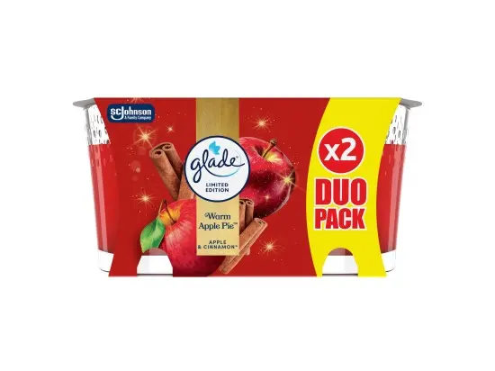 S.c.johnson Glade svíčka vonná Warm Apple Pie, 2× 112 g