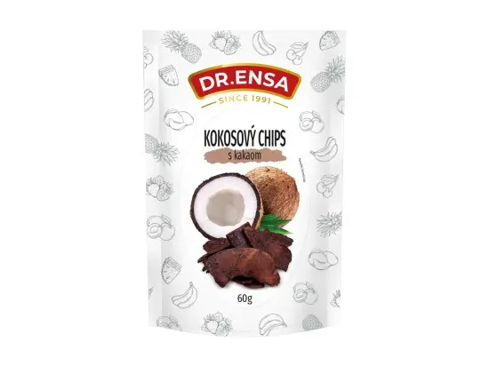 Dr. Ensa kokosové chips s kakaem 60 g