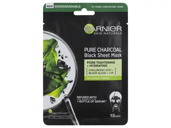 Garnier Skin Naturals očisťující a hydratační pleťová maska na rozšířené póry 28 g