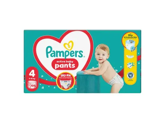 Pampers Active Baby Pants, vel. 4, 108 ks