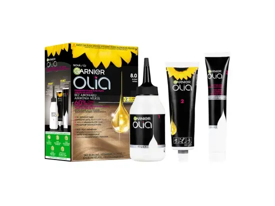 Garnier Permanentní barva na vlasy Olia bez amoniaku 8.0 blond
