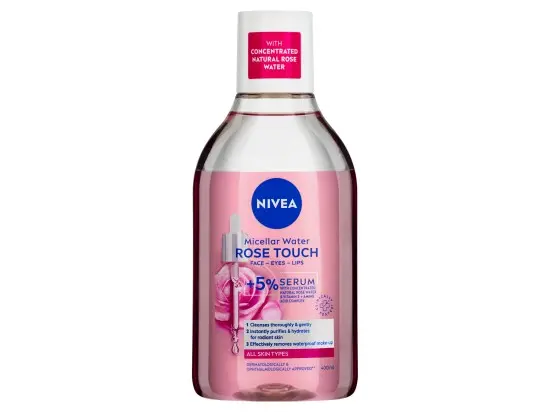 Nivea Dvoufázová micelární voda s růžovou vodou (Micellar Rose Water) 400 ml