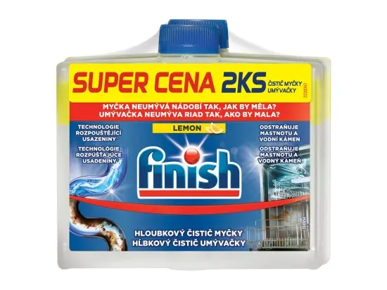 Finish Čistič Myčky Lemon 250ml Duo