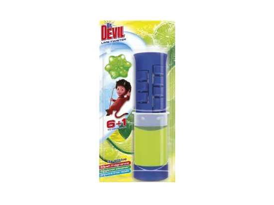 Dr.Devil 3in1 WC POINT BLOCK Lime twister bodový blok 45 ml