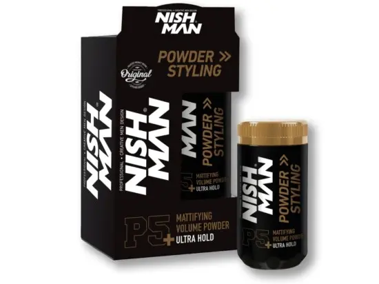 Nishman Hair Styling Volume Powder Ultra Hold P5+ - matující objemový pudr na vlasy s ultra fixací, 20 g