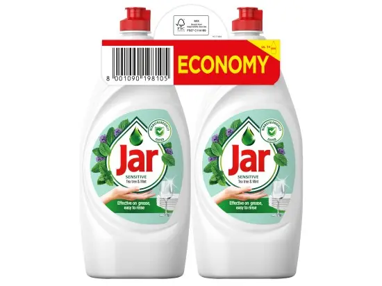 Jar Sensitive Tea Tree & Mint balzám na nádobí Duopack 2x900ml