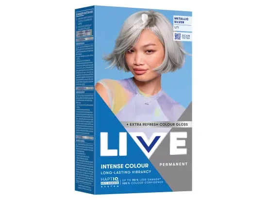 Schwarzkopf Live Intense Colour Permanent barva na vlasy U71 metalická stříbrná