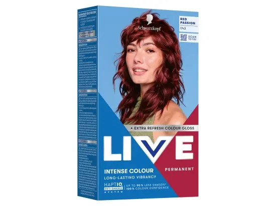 Schwarzkopf Live Intense Colour Permanent barva na vlasy 043 vášnivá červená