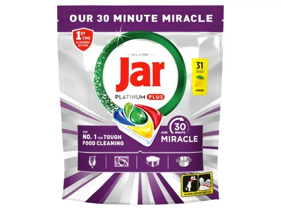 Jar Our 30 Minute Miracle Platinum Plus kapsle do myčky 31 ks