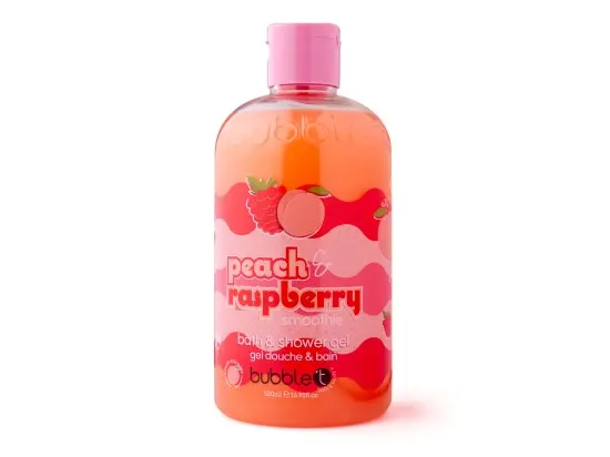 Bubble T Broskvovo-malinový sprchový gel a pěna do koupele Smoothie 500 ml