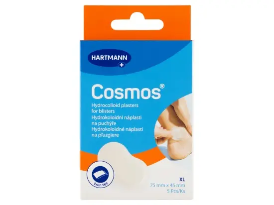 Hartmann Cosmos hydrokoloidní náplasti na puchýře 75 mm x 45 mm 5 ks