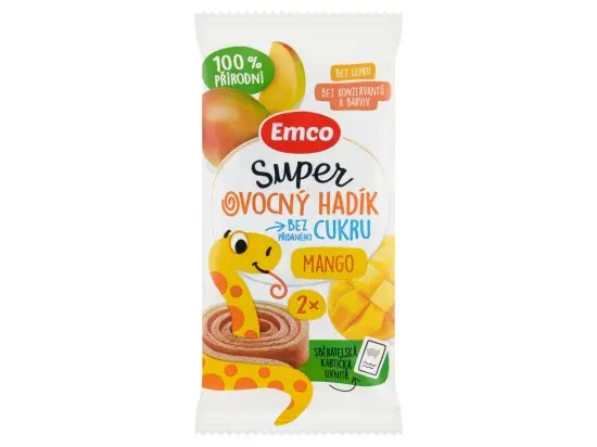 Emco Super ovocný hadík mango 2 ks 20 g