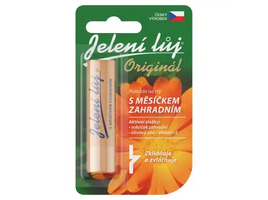 Jelení lůj Originál pomáda na rty s měsíčkem zahradním