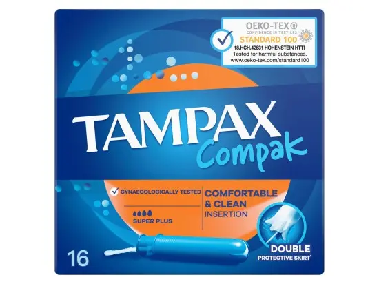 Tampax Compak Super Plus tampony s aplikátorem 16 ks