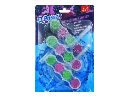 Q-Power tuhý WC závěs Ostružinový sorbet 3 ks
