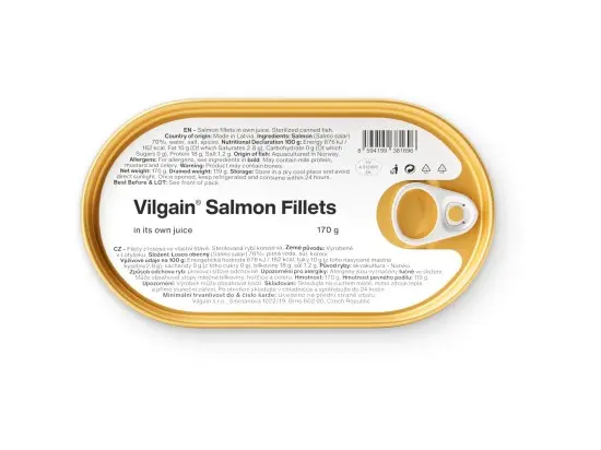 Vilgain filety z lososa ve šťávě 170 g
