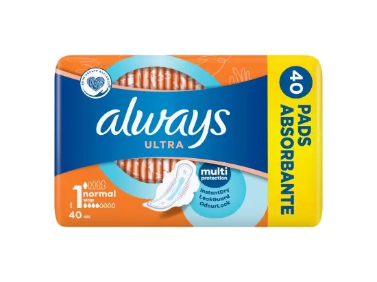 Always Hygienické vložky Ultra Day Normal s křidélky vel. 1 40 ks 40 ks