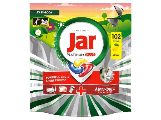 Jar Platinum Plus Lemon kapsle do myčky nádobí 102 ks