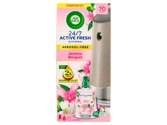 Air Wick Difuzér a náplň do osvěžovače vzduchu Active Fresh Jasmínové květy 228 ml