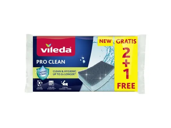 Vileda Pro Clean středně vysoká houbička 3 ks