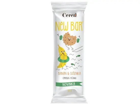 Cerea New Bar cereální tyčinka banán-sušenka 33 g