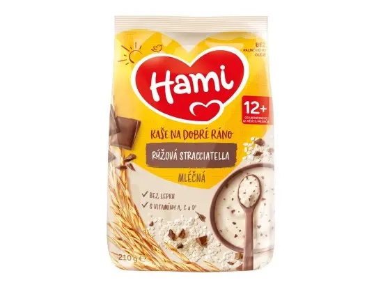 HAMI mléčná kaše rýžová stracciatella 210 g