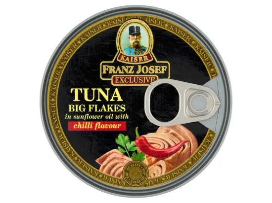 Kaiser Franz Josef Exclusive Tuňák kousky v rostlinném oleji s chilli 170 g