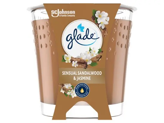 Glade svíčka Sandalwood & Jasmine 112 g