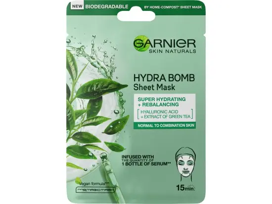 Garnier Skin Naturals super-hydratační čisticí textilní pleťová maska moisture+ freshness 32 g