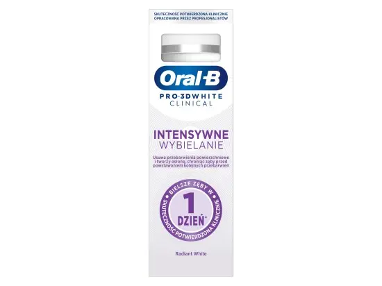 Oral-B Pro 3D White Clinical zubní pasta pro zářivě bílé zuby 75 ml