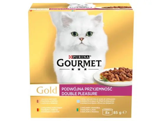 Gourmet Gold konz. kočka kousky duš.a gril. pack 8x85g + Množstevní sleva