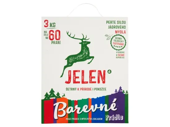 Jelen prací prášek s mýdlovým základem na barevné prádlo 60 PD