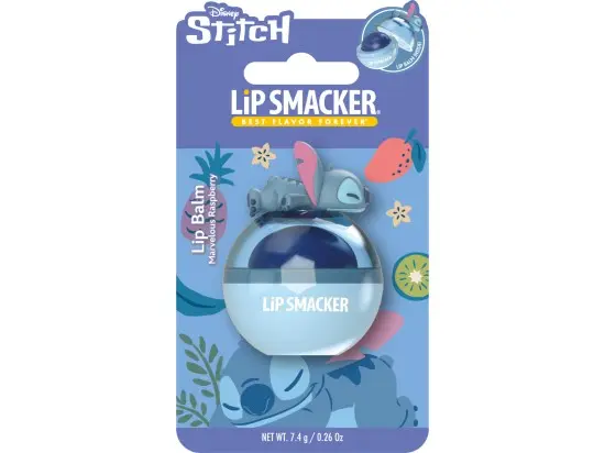 Lip Smacker balzám na rty s malinovou příchutí - Stitch 7,4 g