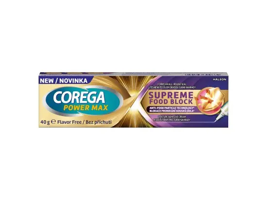 Corega fixační krém 40g Food block