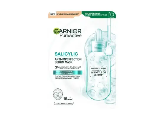 Garnier Pure pleťová maska s kyselinou salicylovou 23 g