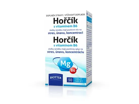 Biotter Hořčík 125mg s vitamínem B6 tbl.50