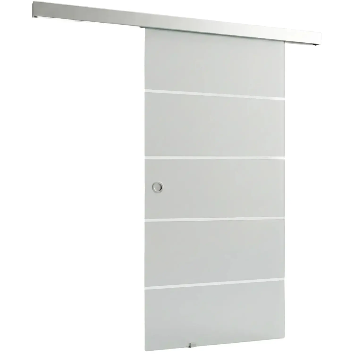 Doorlegro Posuvné dveře EasySlide 65 - set, satin 4 pruhy/nerez, 205 x 90 cm