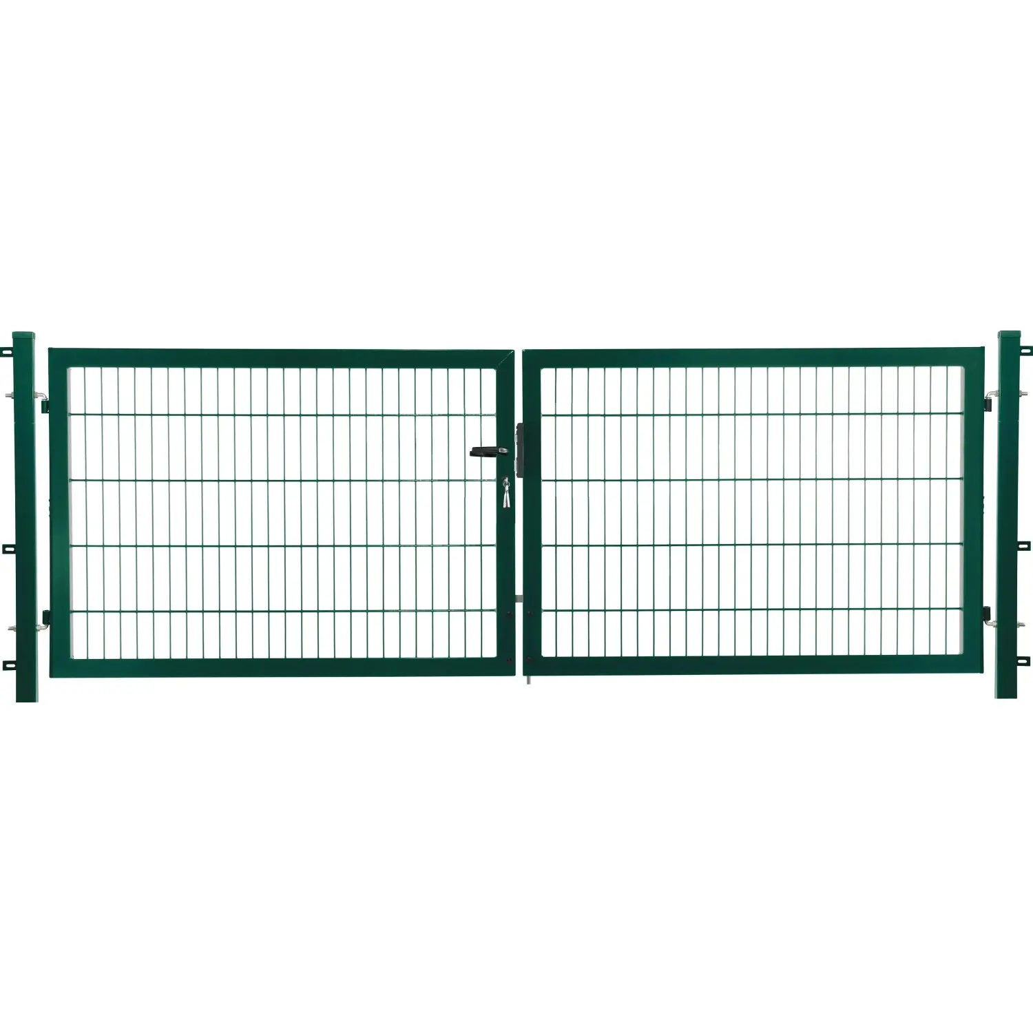Floraworld Dvoukřídlá brána Comfort se zámkem na klíč zelená 160 x 300 cm