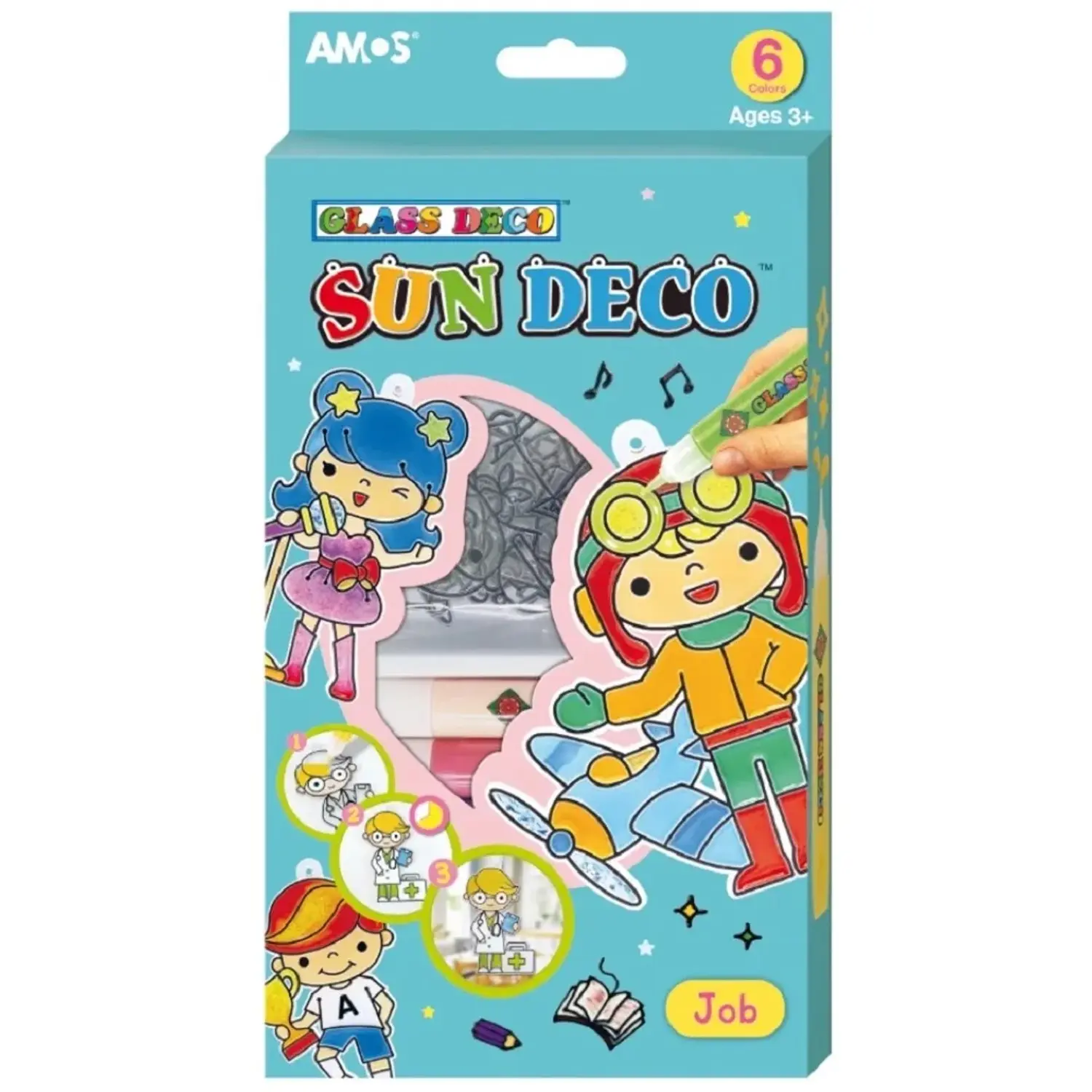 Barvy na sklo sada 6 ks 6422 10,5 ml + 6 sklíček PROFESE
