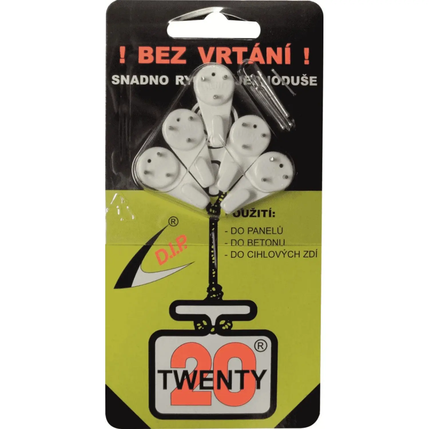 Twenty háček – Universal - 5 ks v blistru